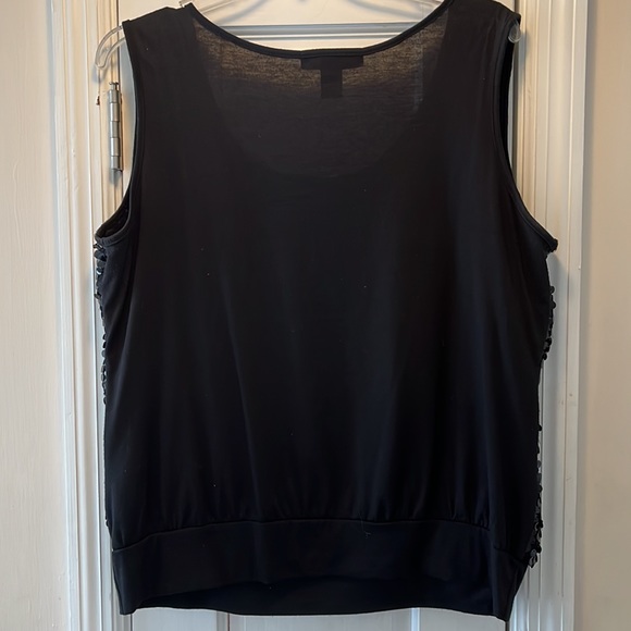 Black sequins tank top by Ashely Stewart. - Picture 5 of 8